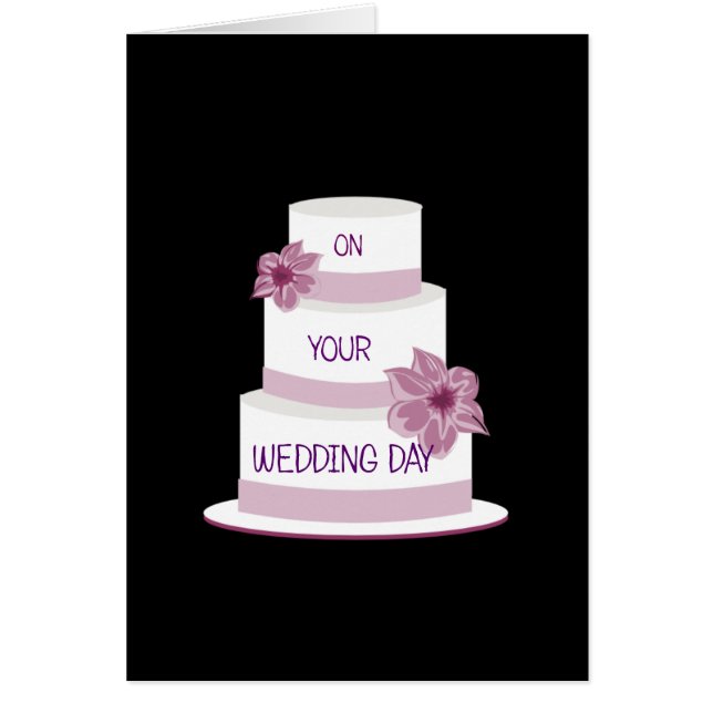Elegant Wedding Cake Cards (Front)