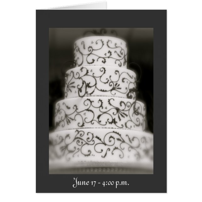 Elegant Wedding Cake Cards (Front)