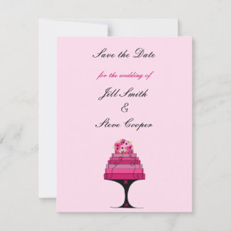 Elegant Wedding Cake Save the Date