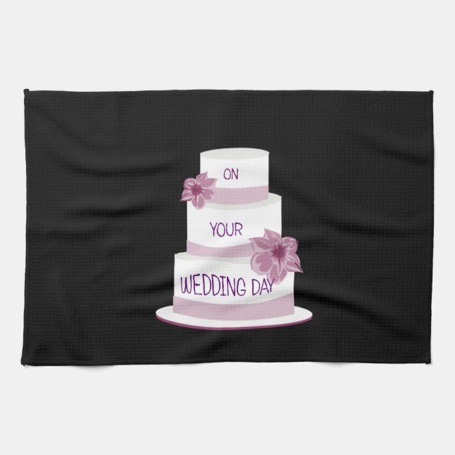 Elegant Wedding Cake Towel (Horizontal)