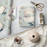 Elegant Wedding Cake Watercolor  Wrapping Paper<br><div class="desc">Elegant watercolor wedding cake graphic in pretty pastel colors is perfect for a bridal shower or wedding gifts.</div>