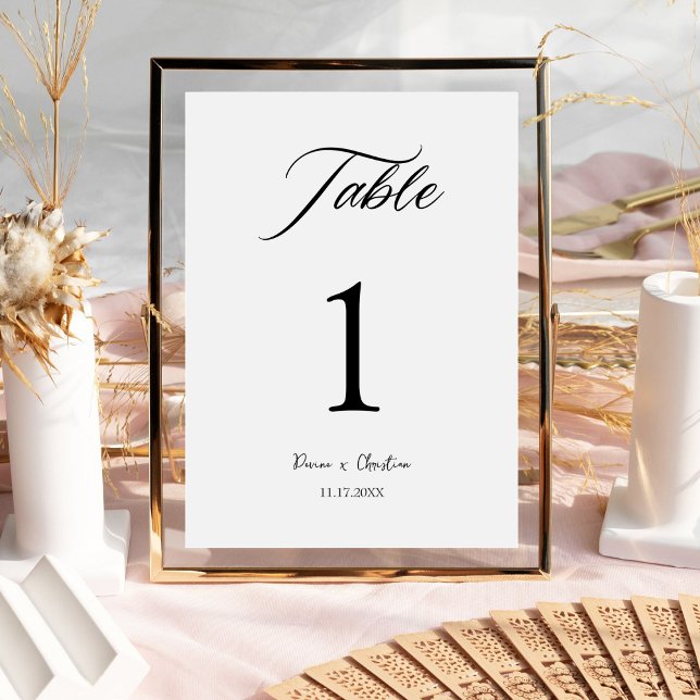 ELegant Wedding Calligraphy Script Table Number (Creator Uploaded)