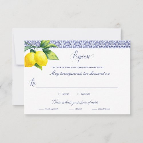 Elegant Wedding Capri Tile RSVP