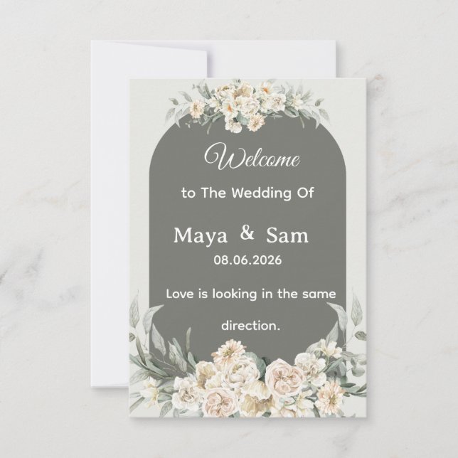 Elegant Wedding Card (Front)