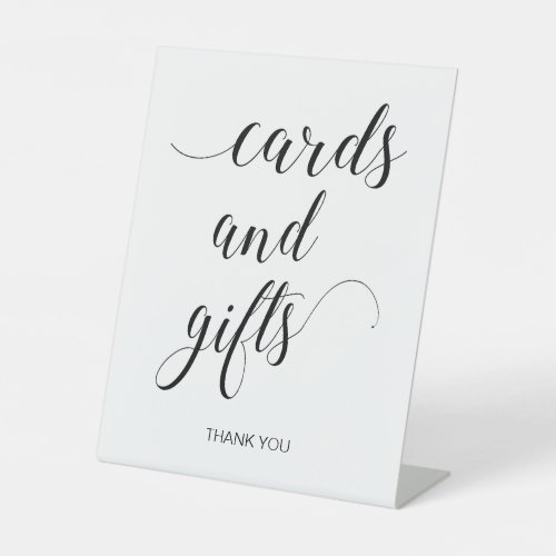 Elegant Wedding Cards and Gifts Table Pedestal Sign