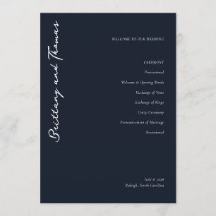 Elegant Wedding Ceremony Program
