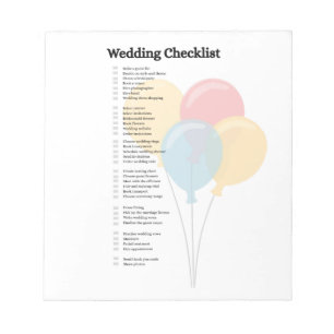 Elegant Wedding Checklist Notepad