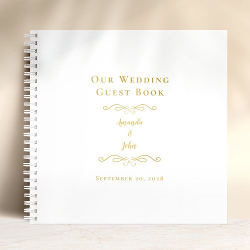 Elegant Wedding Classic Gold Budget Guest Book 
