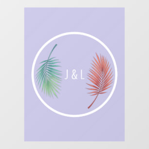 Elegant wedding classic stylized "J & L" monogram Wall Decal