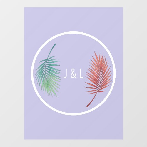 Elegant wedding classic stylized "J & L" monogram Wall Decal