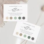 Elegant  Wedding Color Dress Code Insert<br><div class="desc">Elegant  Wedding Color Dress Code Insert Cards</div>