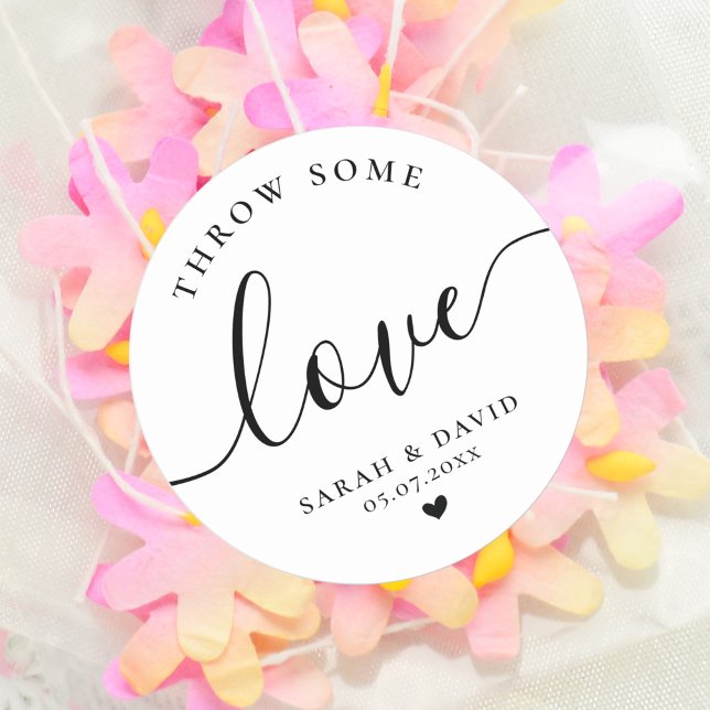 Elegant Wedding Confetti Packets Classic Round Sticker (Creator Uploaded)