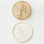 Elegant Wedding Couple Initials Monogram  Wax Seal Stamp<br><div class="desc">Simple,  chic and elegant. This template features a monogram with couple initials in a contemorary font,  inside a circular frame.</div>