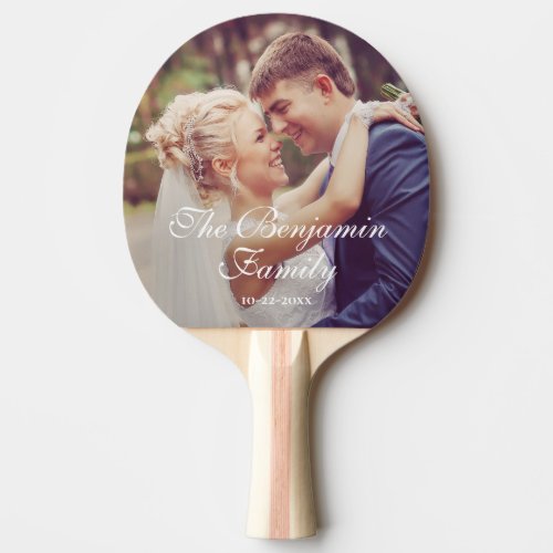 Elegant Wedding Couple Table Tennis Custom Ping Pong Paddle