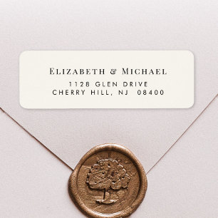 Elegant Wedding Cream Return Address Label