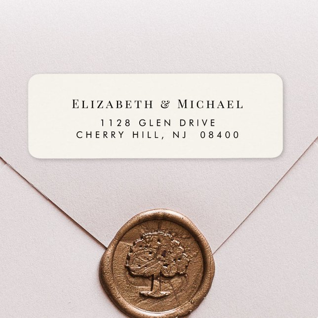 Elegant Wedding Cream Return Address Label (Creator Uploaded)