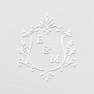 Elegant Wedding Crest Monogram Embosser