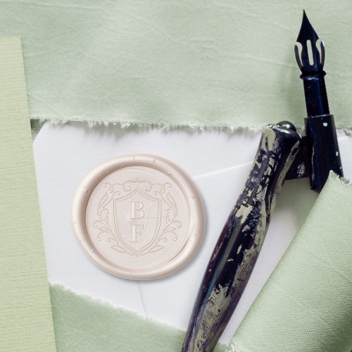 Elegant Wedding Crest Monogram Personalized Wax Seal Stamp