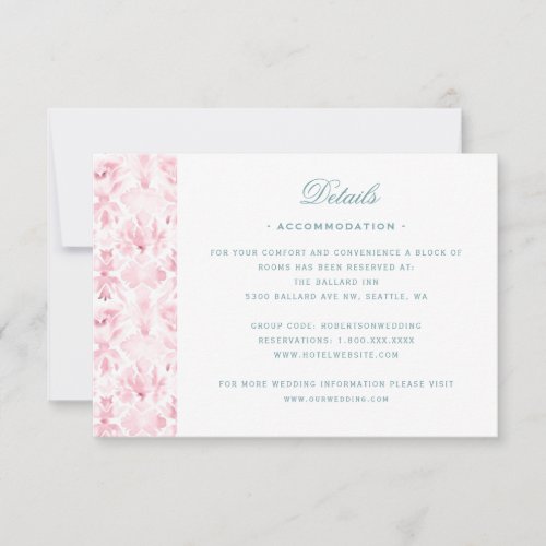 Elegant Wedding Crest w Roses Details Card