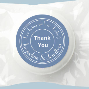 Elegant Wedding Custom Names Thank You Dusty Blue Life Saver® Mints