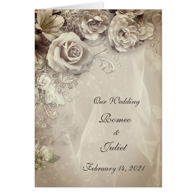 Elegant Wedding (customizable) Cards (Front)