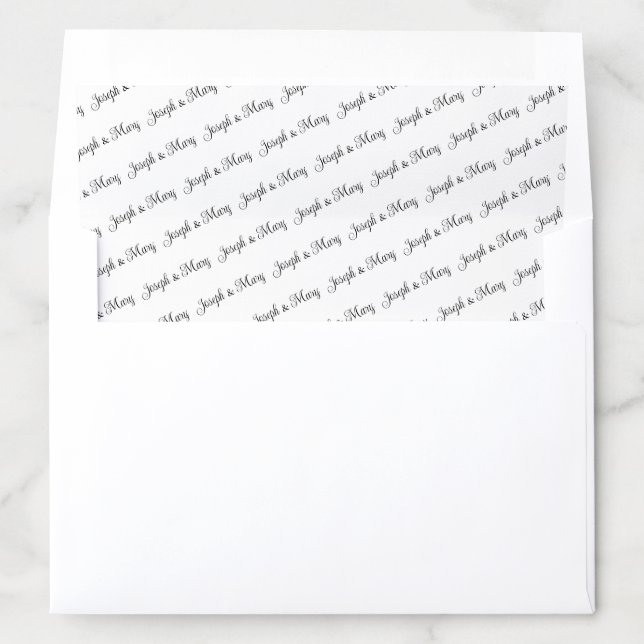 Elegant Wedding Customizable Couple's Names Gift  Envelope Liner (In Envelope)