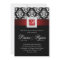 Elegant Wedding Damask Jewels Red Black White