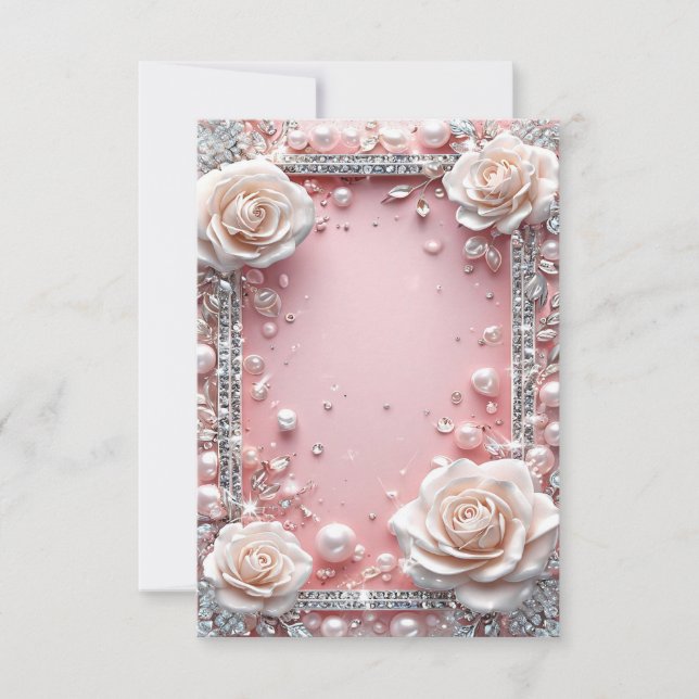 Elegant wedding decorative frame invitation (Front)