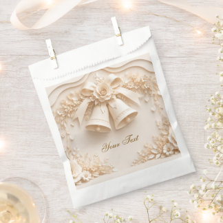 Elegant wedding design with bells and roses favor bag