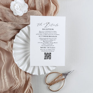Elegant Wedding Details Enclosure Cards