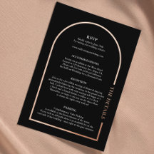 Elegant Wedding Details Real Foil Enclosure Card