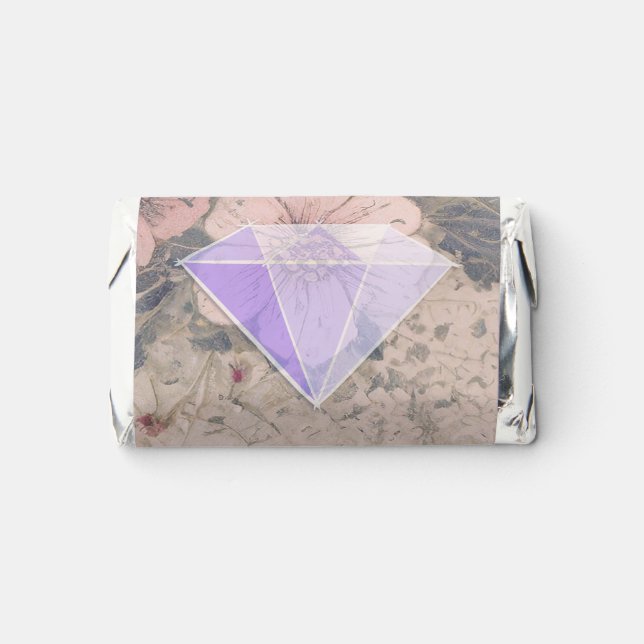 Elegant Wedding Diamond Gemstone Hershey's Miniatures (Front)