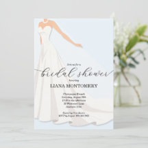 Elegant Wedding Dress Blue Bridal Shower