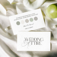 Elegant Wedding Dress Code Attire Color Card