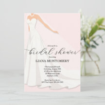 Elegant Wedding Dress Pink Bridal Shower