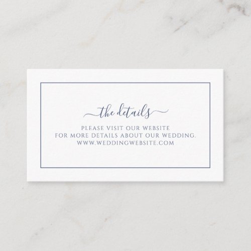 Elegant Wedding Enclosure Card