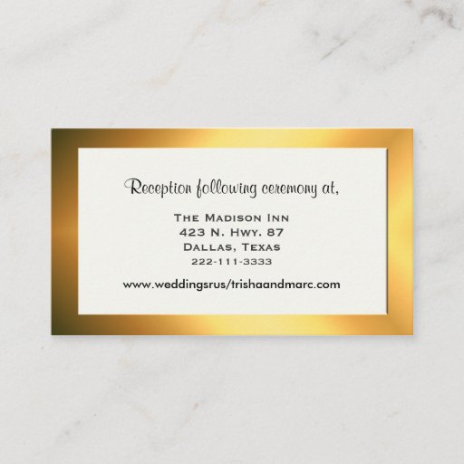 Customizable Elegant Wedding enclosure cards Business Card