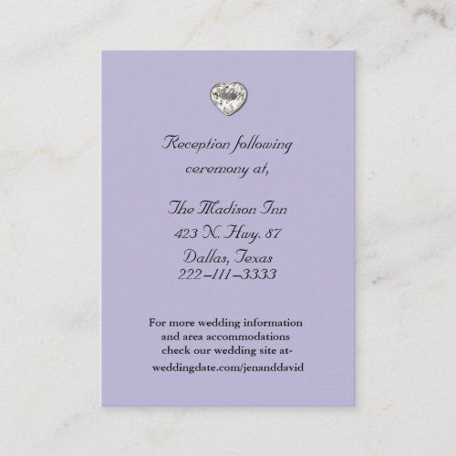 Elegant Wedding enclosure cards Business Card
