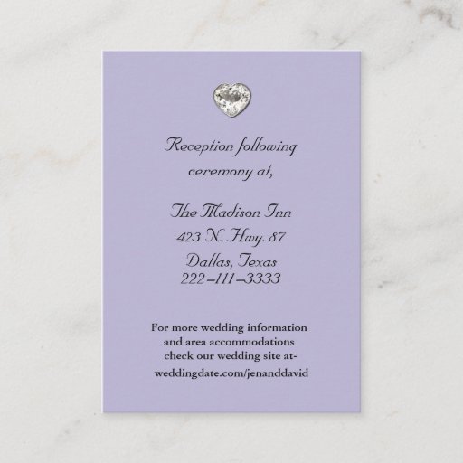 Customizable Elegant Wedding enclosure cards Business Card