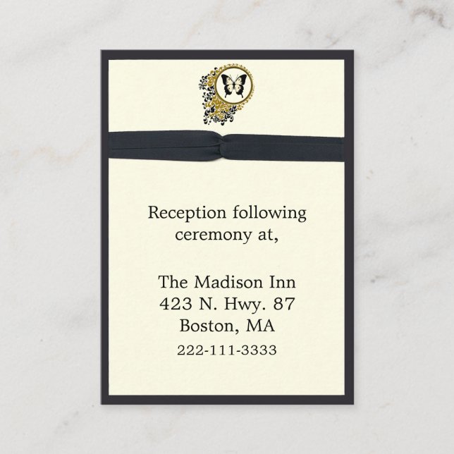 Elegant Wedding enclosure cards (Front)