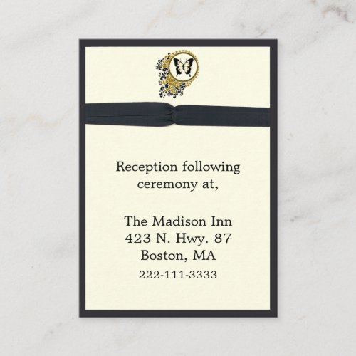 Elegant Wedding enclosure cards Business Cards