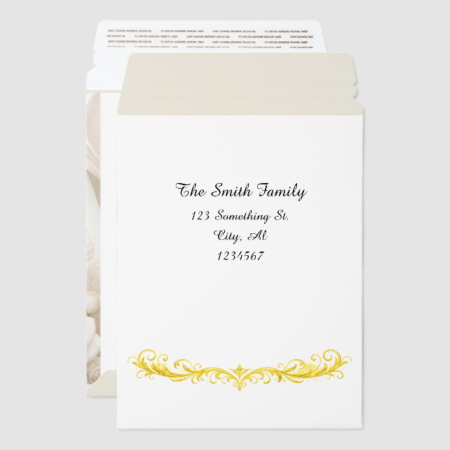 Elegant Wedding Envelope Mailers (Front & Back)
