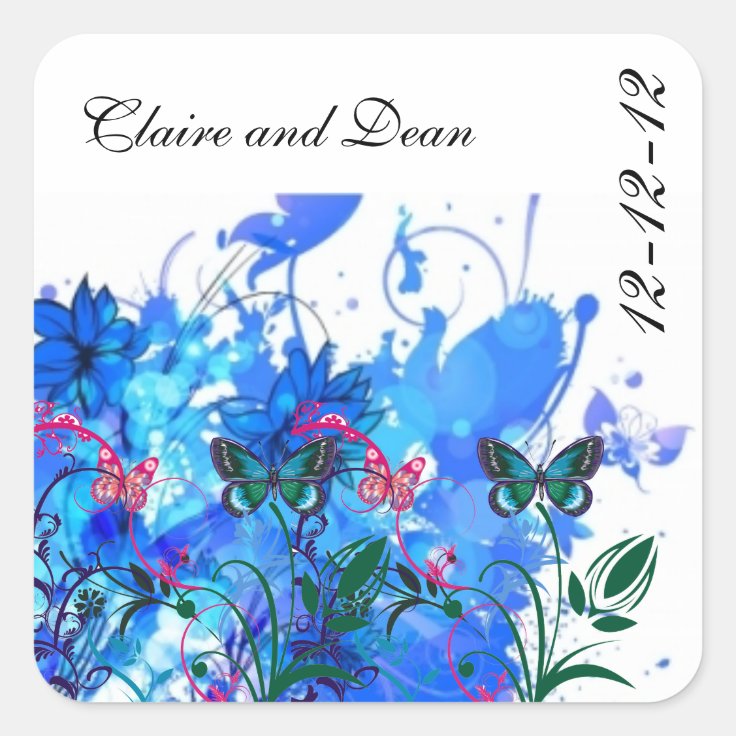 ELEGANT WEDDING ENVELOPE SEAL STICKERS Zazzle