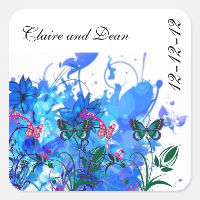 ELEGANT WEDDING ENVELOPE SEAL STICKERS (Front)