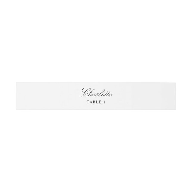 Elegant Wedding Escort Card Wrap Around Place Card (Flat)