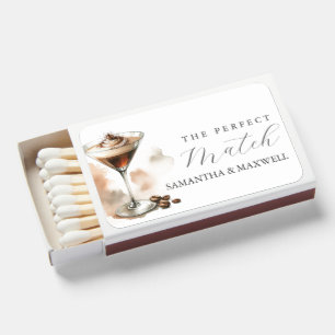Elegant Wedding Espresso Martini Coffee Theme Matchboxes
