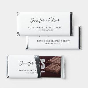 Elegant Wedding Favor Bridal Baby Shower Chocolate Hershey Bar Favors