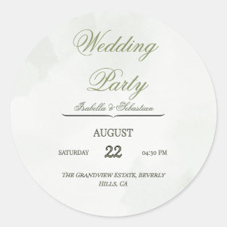 Elegant Wedding Favor Sticker