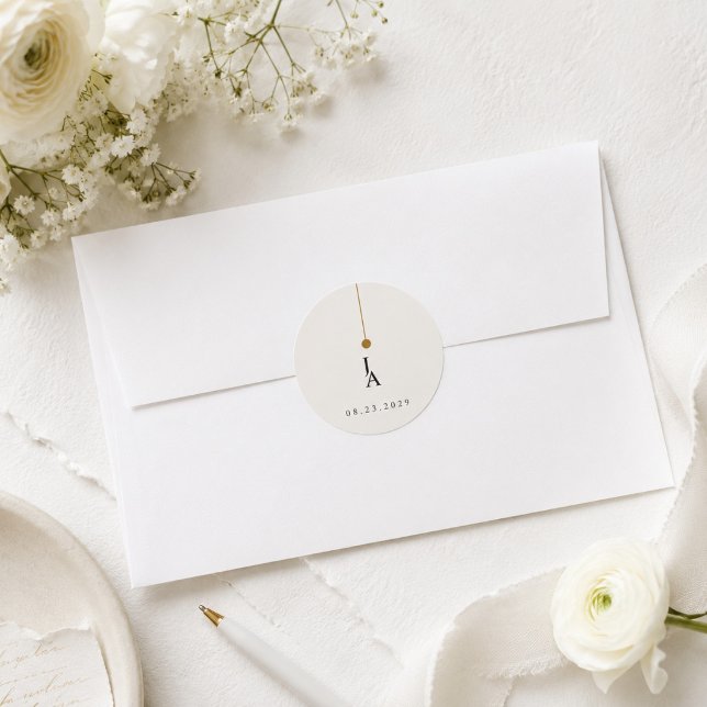 Elegant Wedding Favor Sticker (Creator Uploaded)