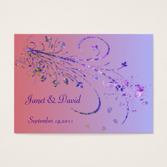 Elegant Wedding Favor Tag (Front)